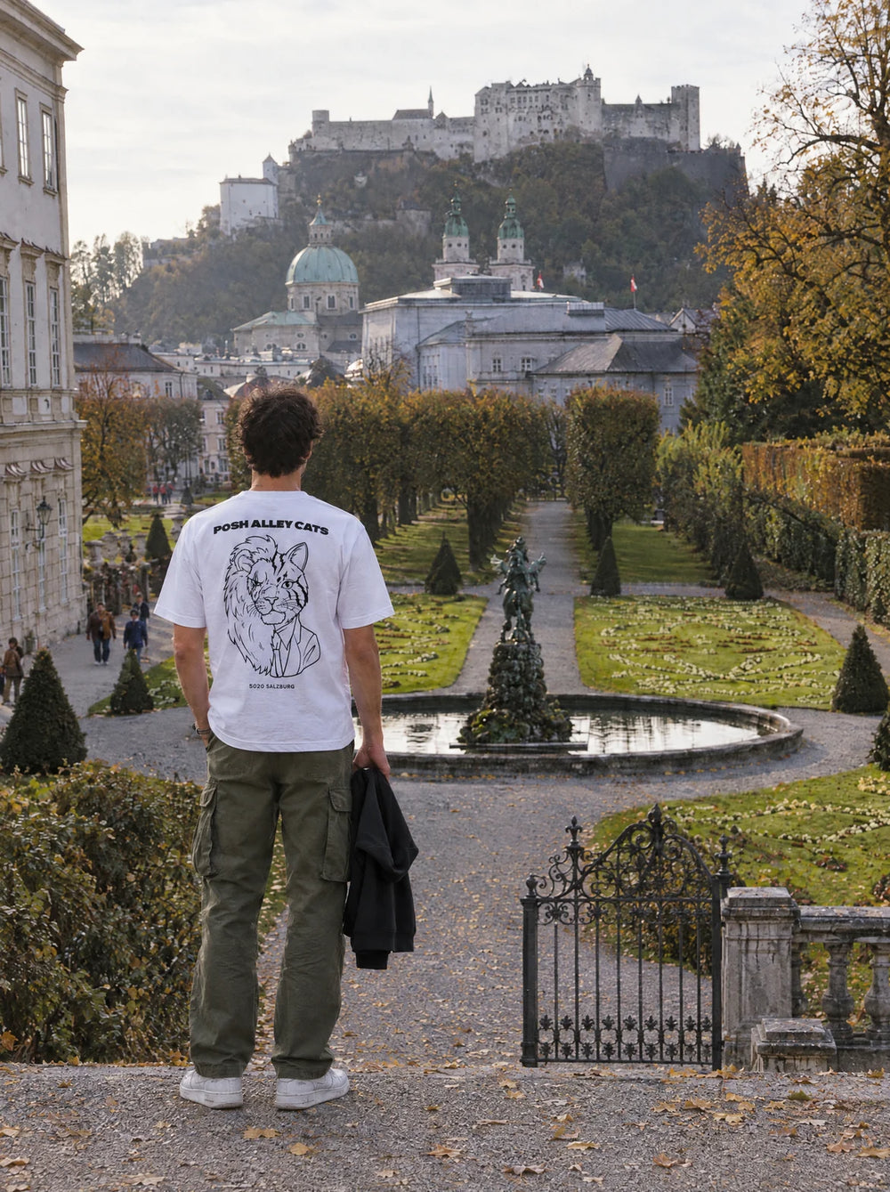 POSH ALLEY CAT T-shirt – Posh Alley Cats lookbook, shot in Salzburg