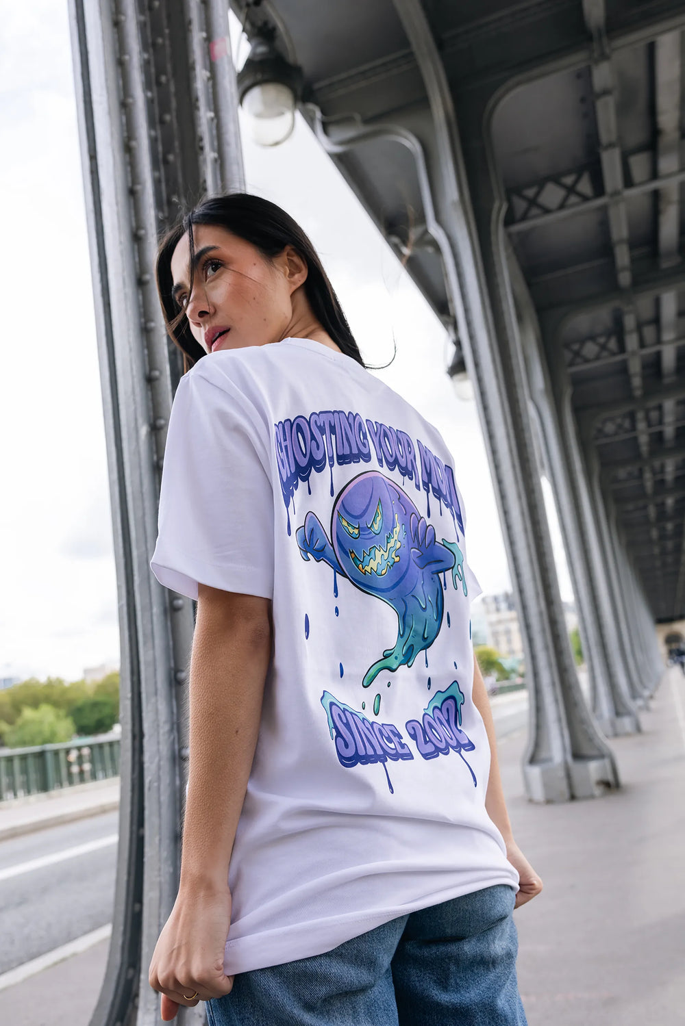 GHOSTING YOUR MUM T-shirt – Posh Alley Cats lookbook, shot in Salzburg